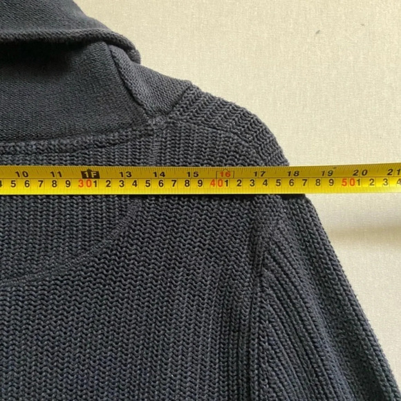 Point zero cowl v neck black  label chunky sweater Sz M - Picture 14 of 14